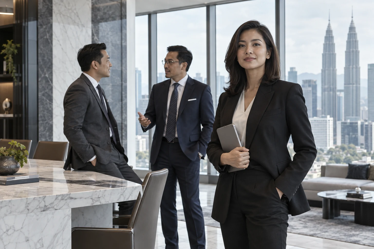 Barisan profesional Aidan Partners di pejabat moden Kuala Lumpur